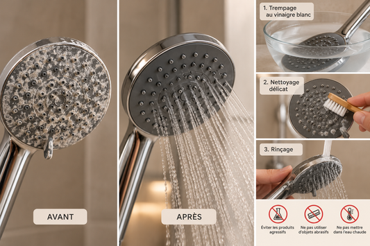 Comment détartrer un pommeau de douche sans l’abîmer ? Méthodes et précautions