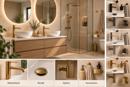 Comment harmoniser les finitions de salle de bain : robinetterie, bonde, siphon et accessoires