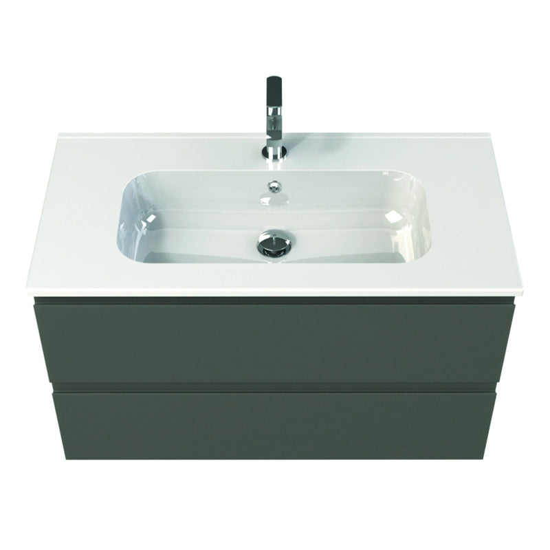 Plan vasque salle de bain Marbre reconstitué 60cm blanc brillant