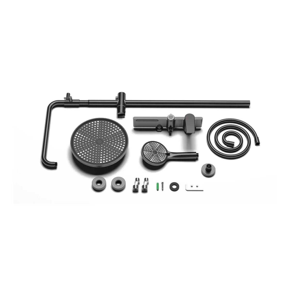 Colonne de douche ou bain douche, avec mitigeur mécanique, 3 voies, noir mat RIVIERAS