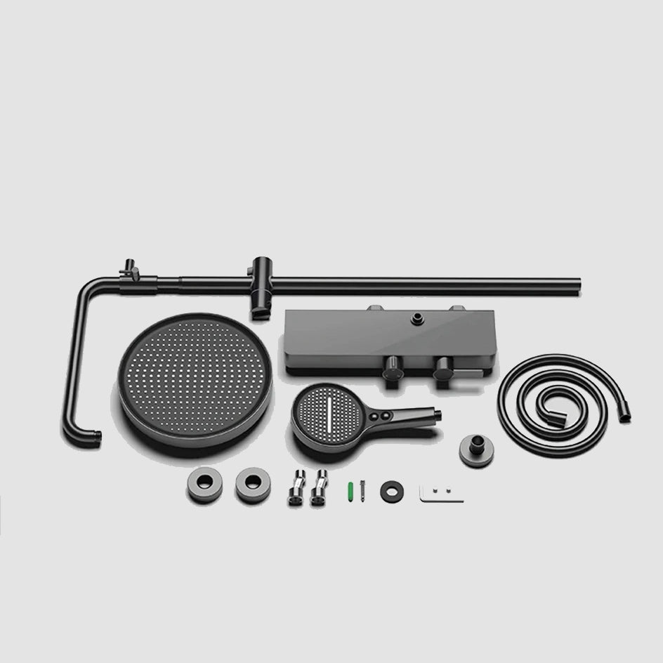 Colonne de douche, avec mitigeur mécanique, 3 voies, Or brossé ROBUSTI