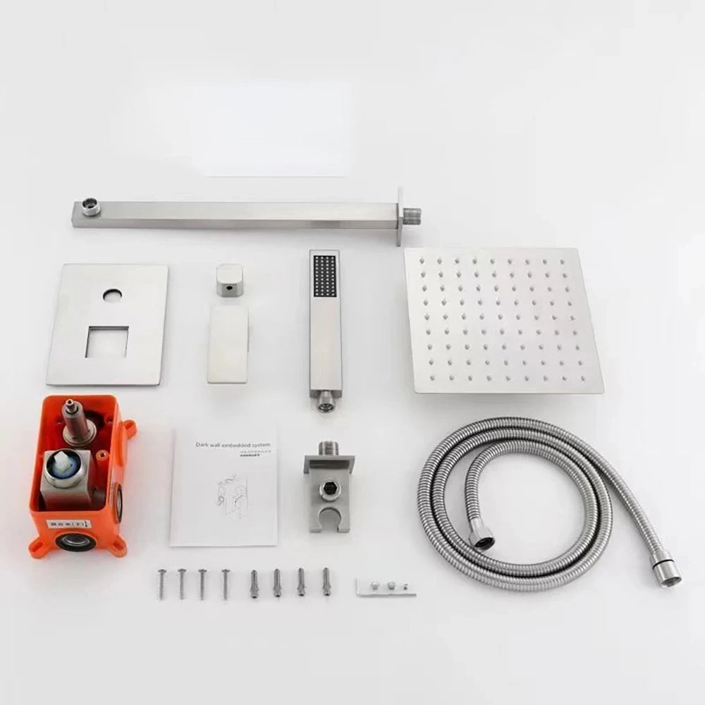 Kit de douche à encastrer LUVI gris