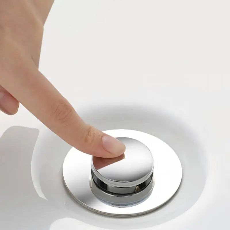 Bonde de Lavabo Clic-Clac avec Trop-Plein, Chromée et Panier Amovible