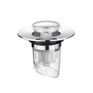 Bonde de Lavabo Clic-Clac avec Trop-Plein, Chromée et Panier Amovible