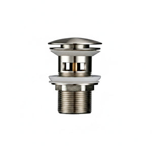 Bonde lavabo clic-clac avec trop-plein acier inoxydable 40mm