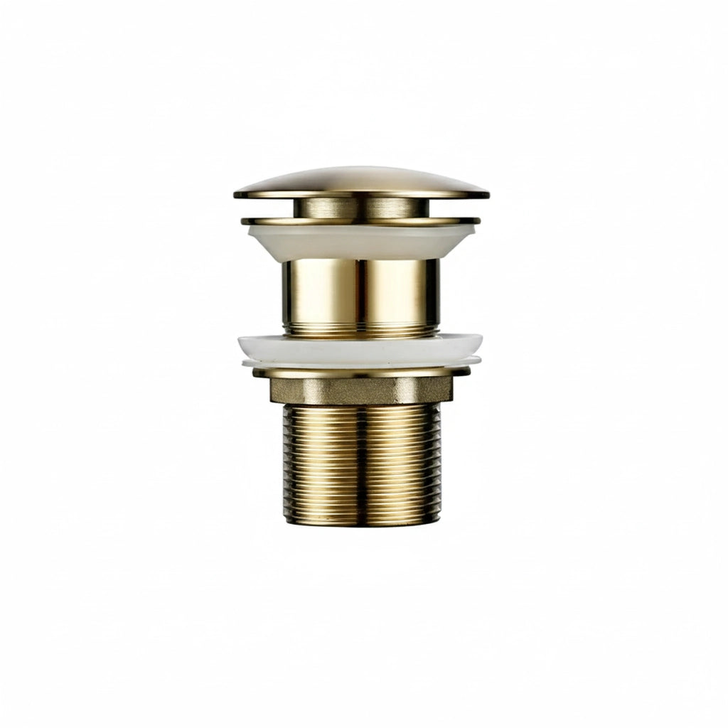 Bonde lavabo clic-clac sans trop-plein or brossé 40mm