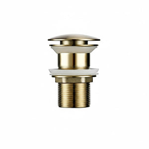 Bonde lavabo clic-clac sans trop-plein or brossé 40mm