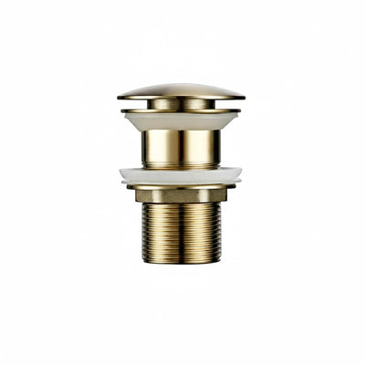 Bonde lavabo clic-clac sans trop-plein or brossé 40mm