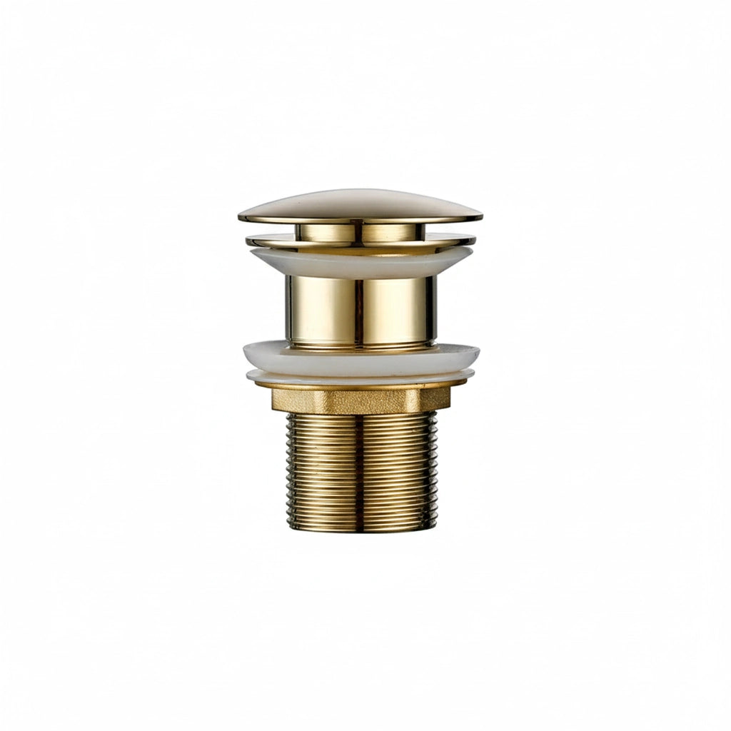 Bonde de lavabo sans trop-plein or clair 40mm