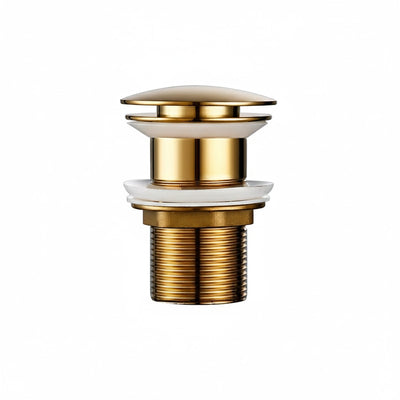 Bonde lavabo sans trop-plein or poli 40mm