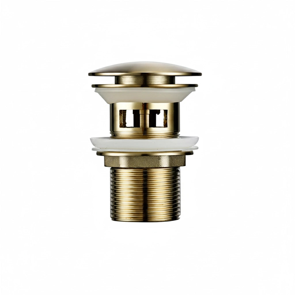 Bonde lavabo clic-clac avec trop-plein or brossé 40mm