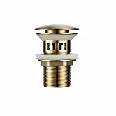 Bonde lavabo clic-clac avec trop-plein or brossé 40mm