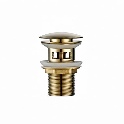 Bonde de lavabo clic-clac avec trop-plein or clair 40mm