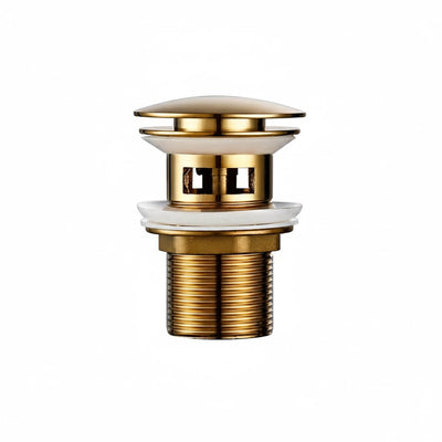 Bonde lavabo clic-clac avec trop-plein or poli 40mm