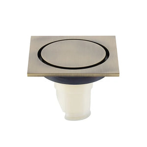 Bonde de douche en laiton, finition bronze antique
