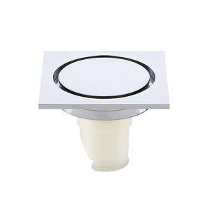 Bonde de douche en laiton, finition chrome