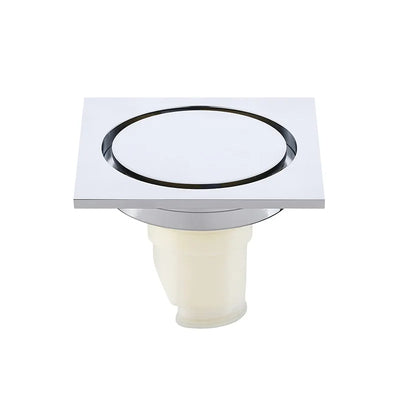 Bonde de douche en laiton, finition chrome