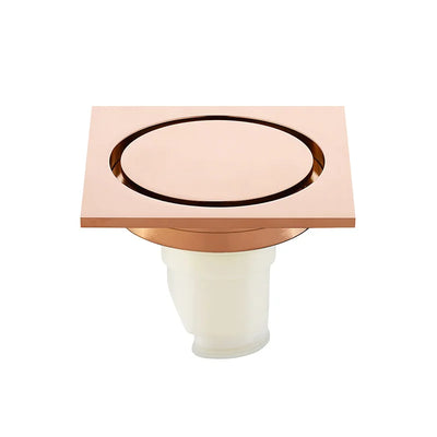 Bonde de douche en laiton, finition or rose
