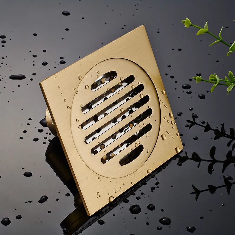 Bonde de douche finition or