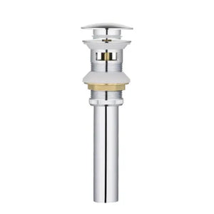 Bonde lavabo clic-clac universelle chrome avec trop plein 20cm