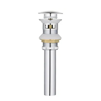 Bonde lavabo clic-clac universelle chrome avec trop plein 20cm