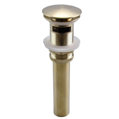 Bonde lavabo clic-clac universelle or avec trop plein 20cm