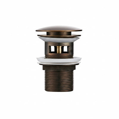 Bonde lavabo clic-clac avec trop-plein antique 40mm