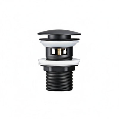 Bonde lavabo clic-clac avec trop-plein noir mat 40mm
