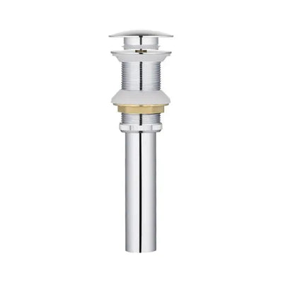 Bonde évier clic-clac universelle chrome sans trop plein 20cm