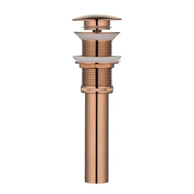 Bonde lavabo clic-clac universelle or rose sans trop plein 20cm