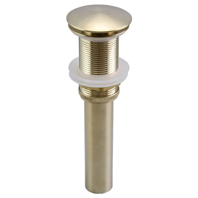 Bonde évier clic-clac universelle or sans trop plein 20cm