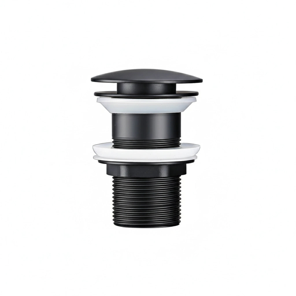 Bonde de lavabo sans trop-plein noir mat 40mm