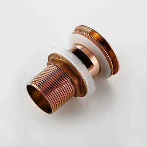 Bonde lavabo clic-clac avec trop-plein or rose brossé 40mm