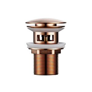 Bonde lavabo clic-clac avec trop-plein or rose brossé 40mm