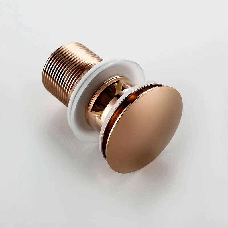 Bonde lavabo clic-clac avec trop-plein or rose brossé 40mm