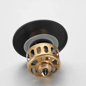 Bonde lavabo clic-clac universelle chrome avec trop plein 20cm