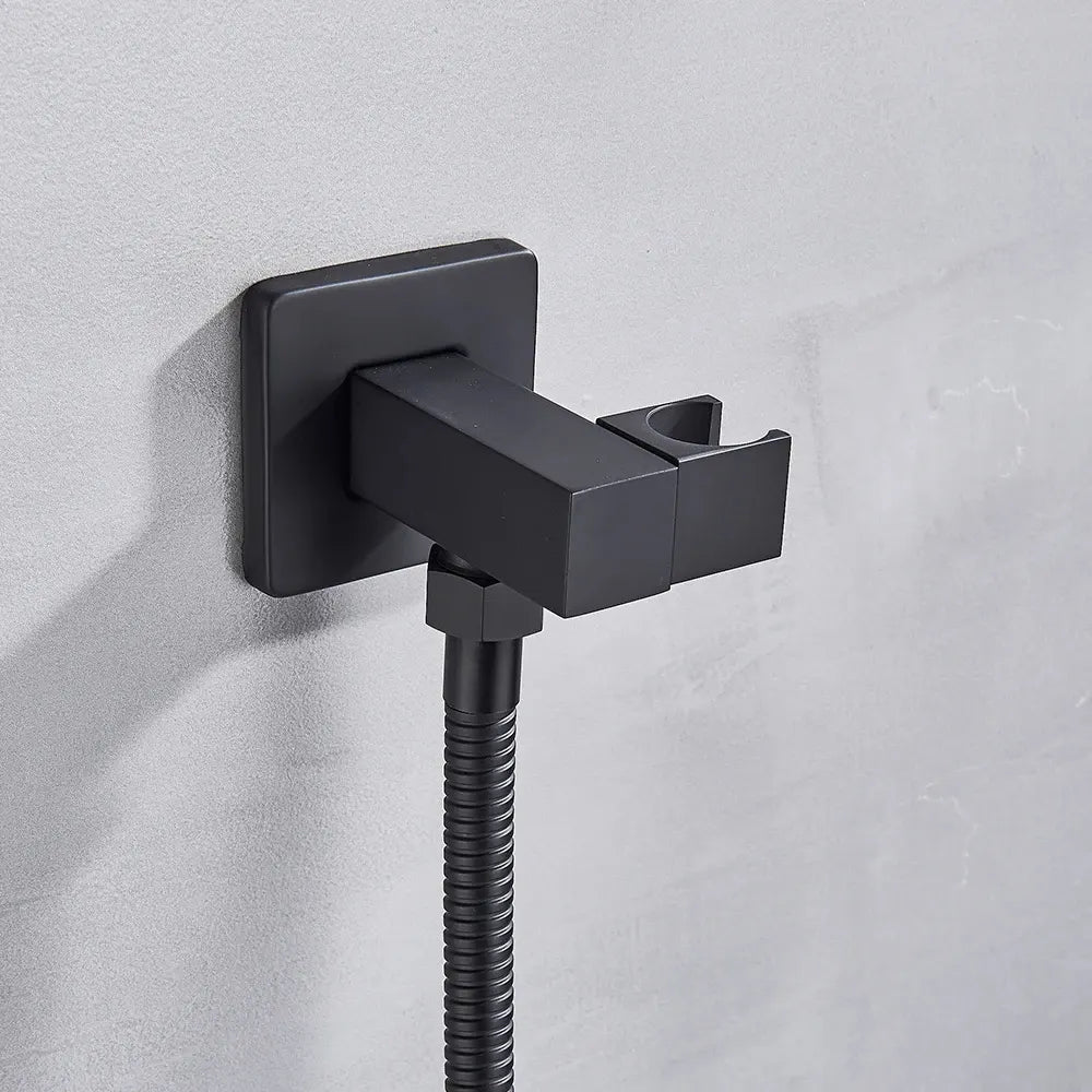 Colonne de douche mitigeur à encastrer LUVI noir mat 4 tailles