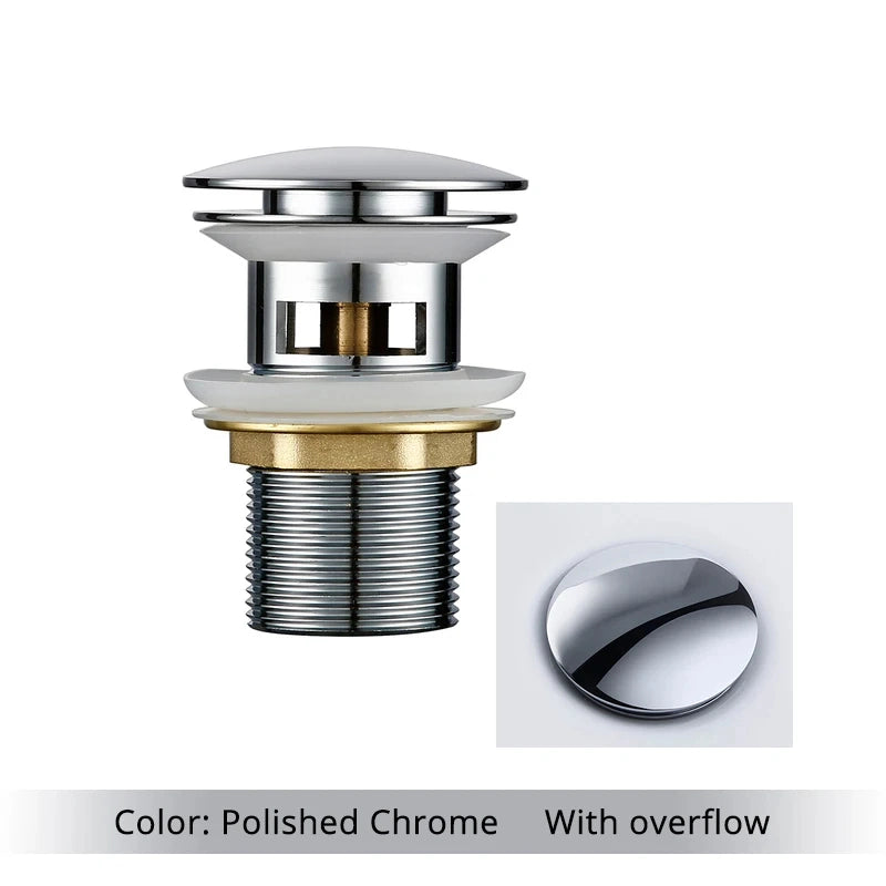 Bonde lavabo clic-clac avec trop-plein chrome 40mm