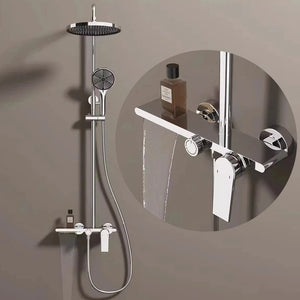 Colonne de douche ou bain douche, avec mitigeur mécanique, 3 voies, chrome RIVIERAS