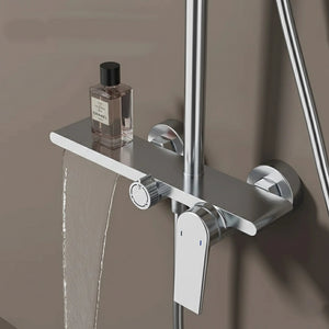 Colonne de douche ou bain douche, avec mitigeur mécanique, 3 voies, chrome RIVIERAS