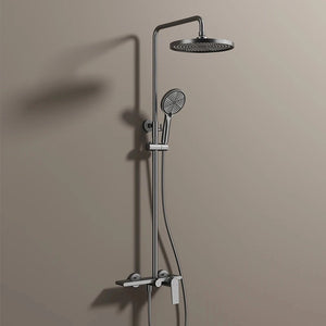 Colonne de douche ou bain douche, avec mitigeur mécanique, 3 voies, gris foncé RIVIERAS