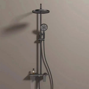 Colonne de douche ou bain douche, avec mitigeur mécanique, 3 voies, noir mat RIVIERAS