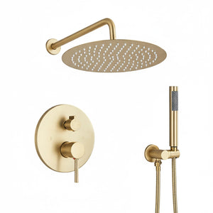 Colonne de douche mitigeur à encastrer RONDA or brosse