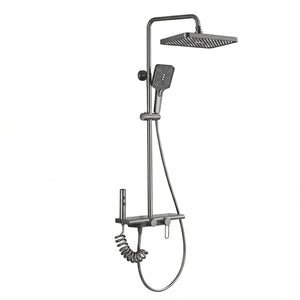 Colonne de douche 4 voies avec mitigeur thermostatique gris foncé AGUALE