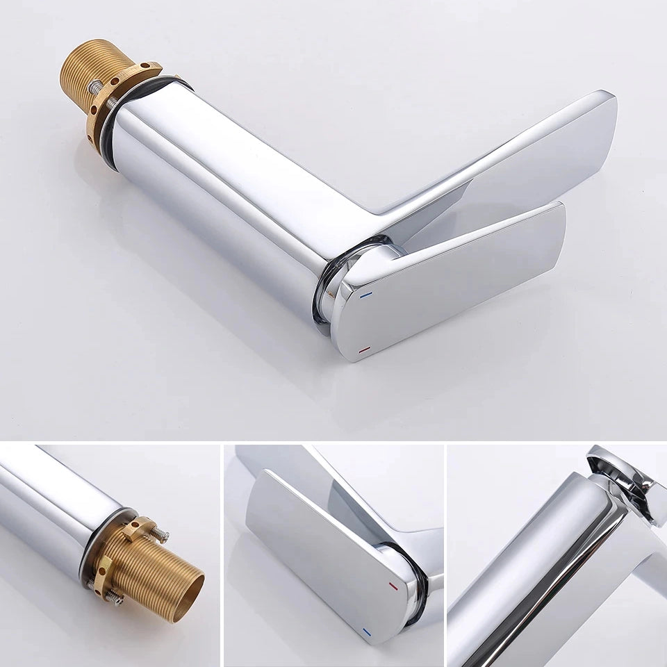 Mitigeur lavabo chromé design LINEA 15,5cm