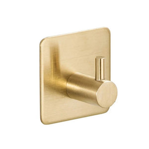 Crochet patère murale adhésif or brossé SIMPLO