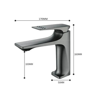 Robinet lavabo moderne noir mat 16cm IROX