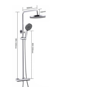 Colonne de douche carré avec mitigeur mécanique, 2 voies, chrome SERENYS