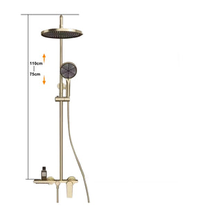 Colonne de douche ou bain douche, avec mitigeur mécanique, 3 voies, noir mat RIVIERAS