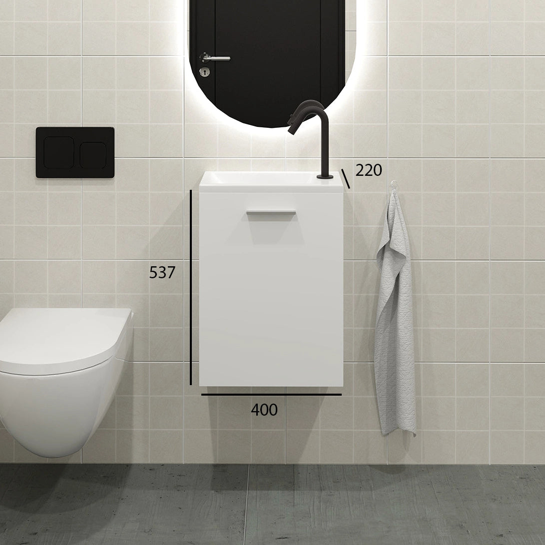 Meuble Lave-mains 40 cm, Noyer Tabac, ILEA